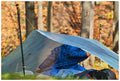 Mount Trail tarp ultraléger dyneema composite fiber (cuben fiber) fabriqué au Québec, Canada pour les longues randonnées comme le pacific crest trail, le sentier international des appalaches, l'appalachian trail: PCT.