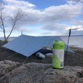 Mount Trail tarp ultralight dyneema composite fiber (cuben fiber) made in Quebec, Canada for long hikes like the pacific crest trail, the international appalachian trail, the appalachian trail: GR, PCT, SIA, AT.