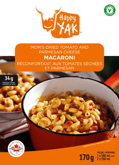 Macaroni de Happy Yak et Mount Trail pour les randonnées, camping et plein air.