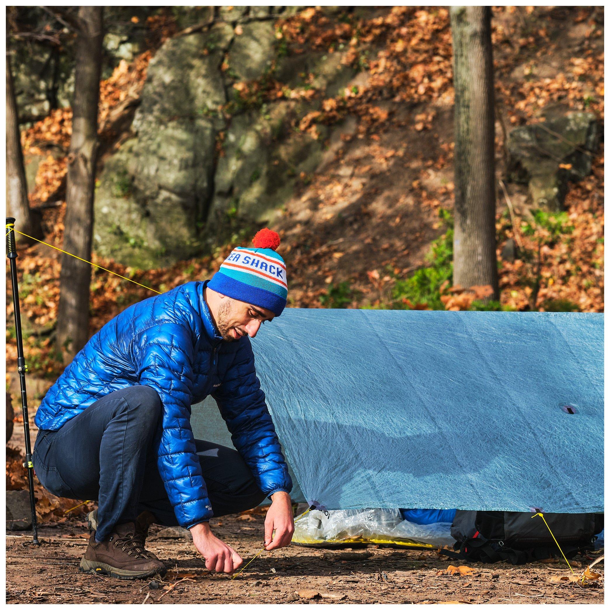 Tarp for hiker and long trail as pacific crest trail, appalachain trail and continental divided trail.